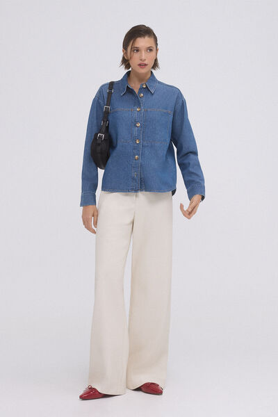 Pedro del Hierro Denim shirt Blue