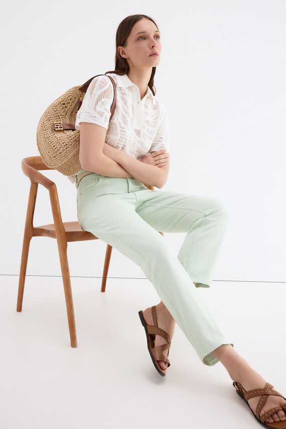 Jeans straight capri basic