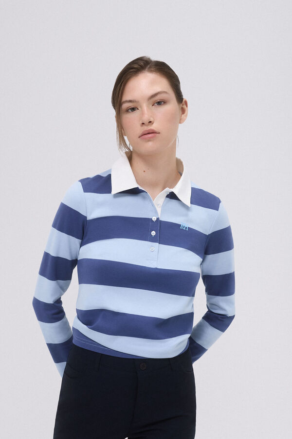 Pedro del Hierro Polo manga larga golf Azul