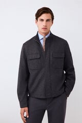 Pedro del Hierro Wool blend knit jacket Grey