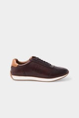 Pedro del Hierro Leather icon sneaker Brown