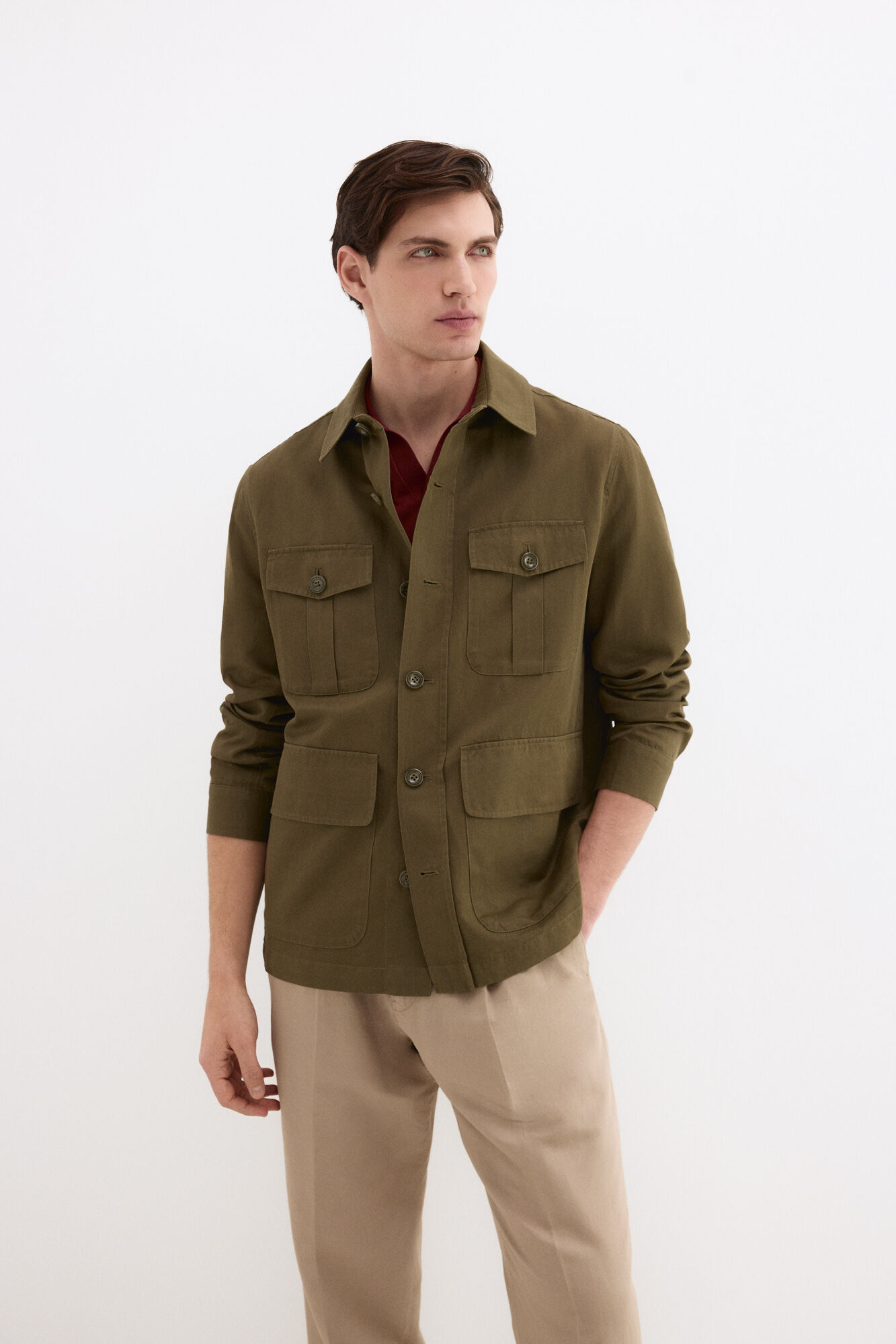 Pedro del Hierro Linen blend overshirt