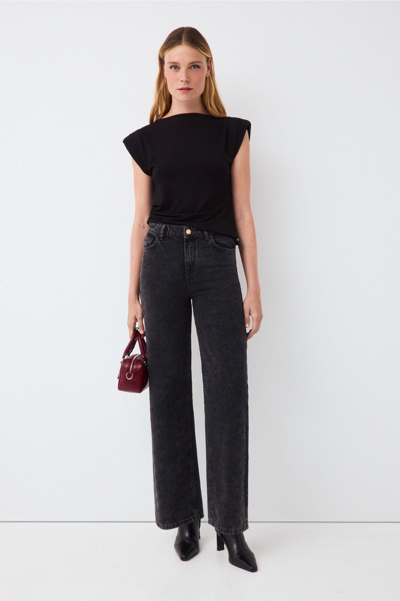 Pedro del Hierro Strass wide leg jeans