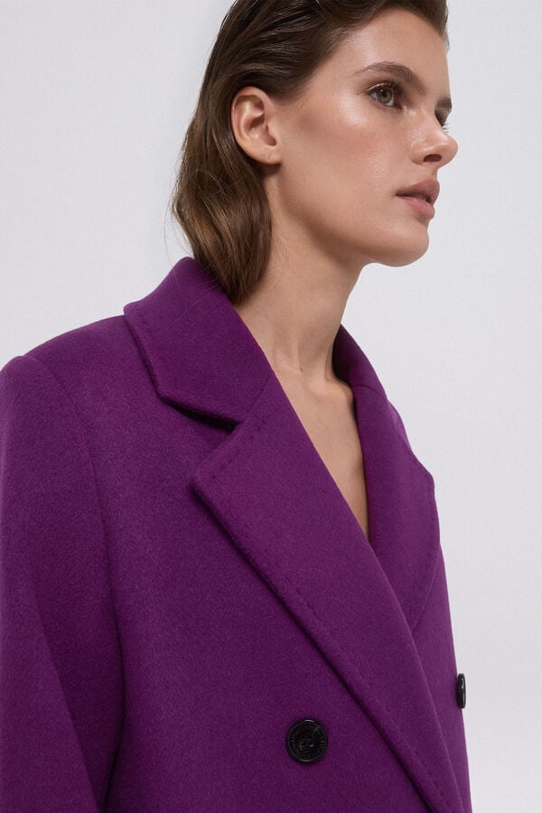 Pedro del Hierro Long cloth coat  Purple