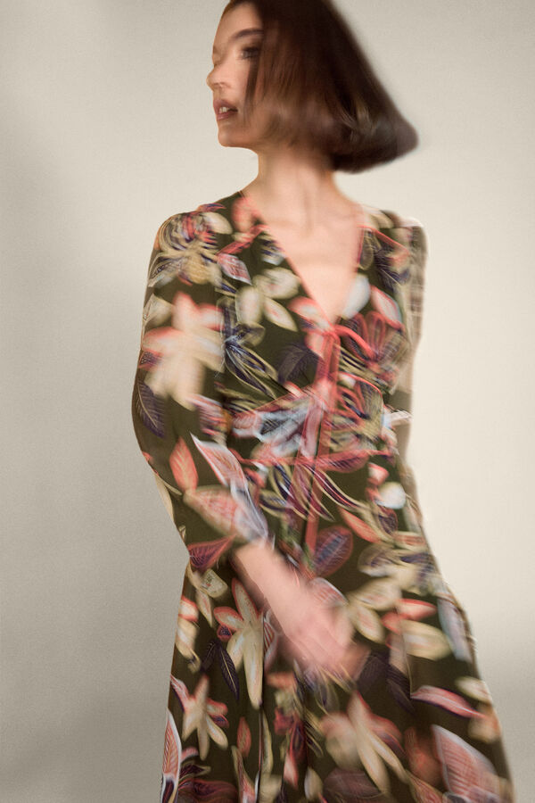 TFP by Tamara Falc&oacute; Border print dress Purple