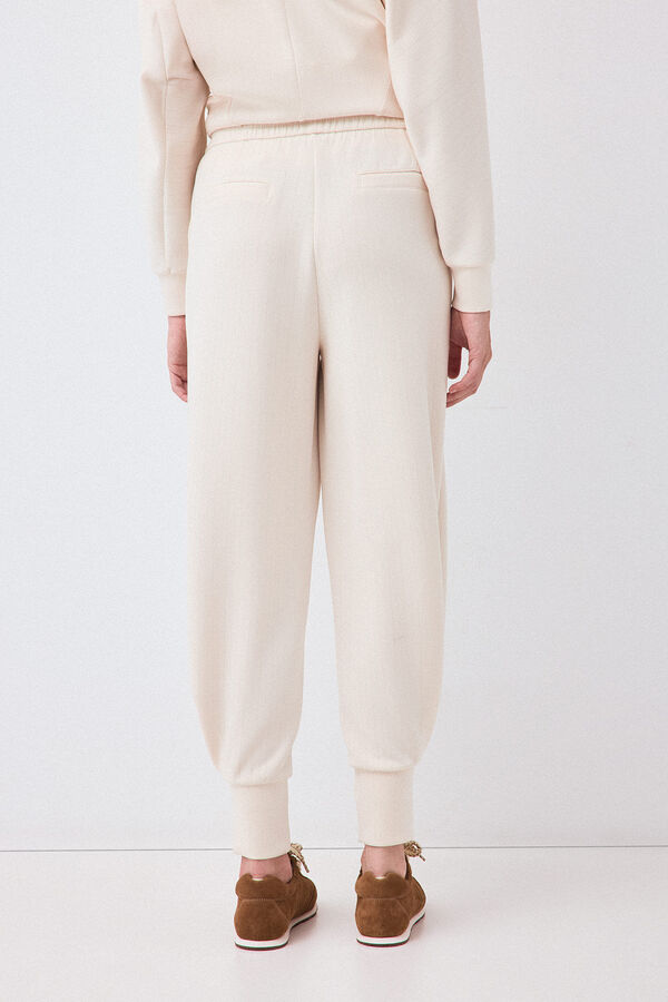 Pedro del Hierro Soft touch jogger trousers Ecru