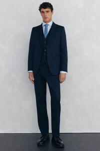 Pedro del Hierro Blue back tailored fit structured trousers