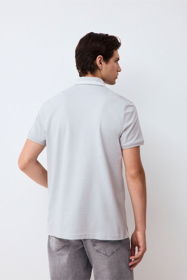 Pedro del Hierro Polo cuello fantas&iacute;a Gris