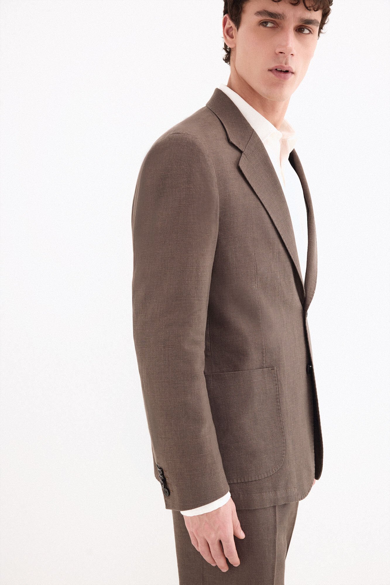 Pedro del Hierro Cal&ccedil;as coordenadas em mistura de linho