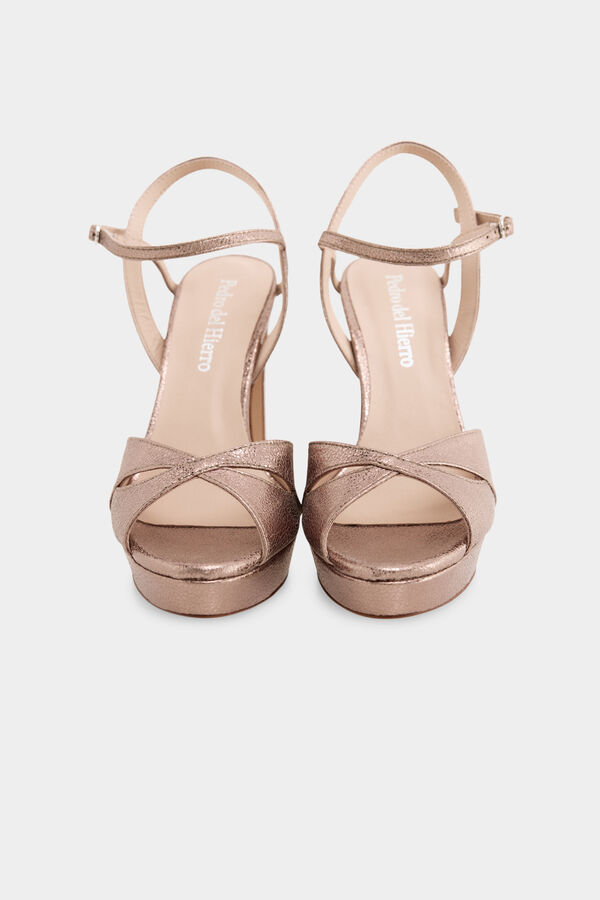 Pedro del Hierro Multi-strap heel sandal Yellow