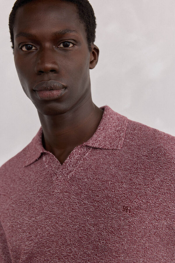 Pedro del Hierro plain twisted polo necklace Burgundy