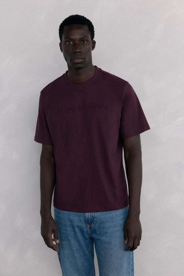 Pedro del Hierro T-shirt logo Burgundy