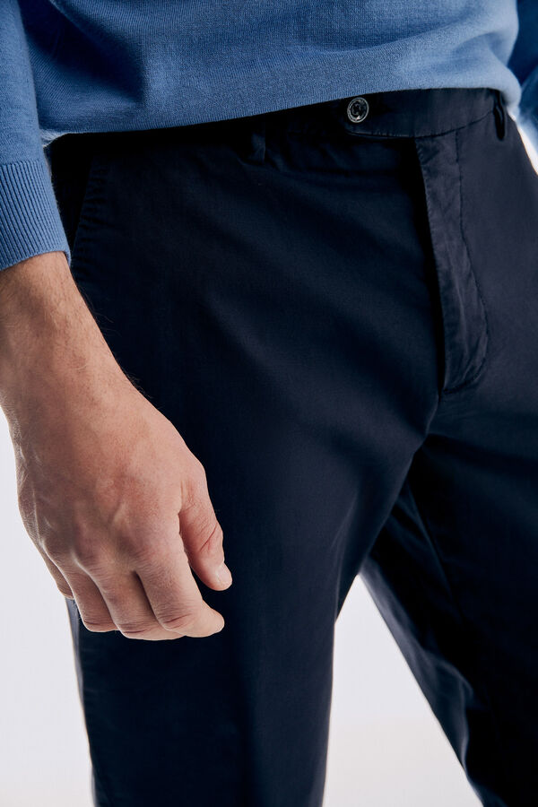 Pedro del Hierro Classic fit Premium Flex chinos Blue