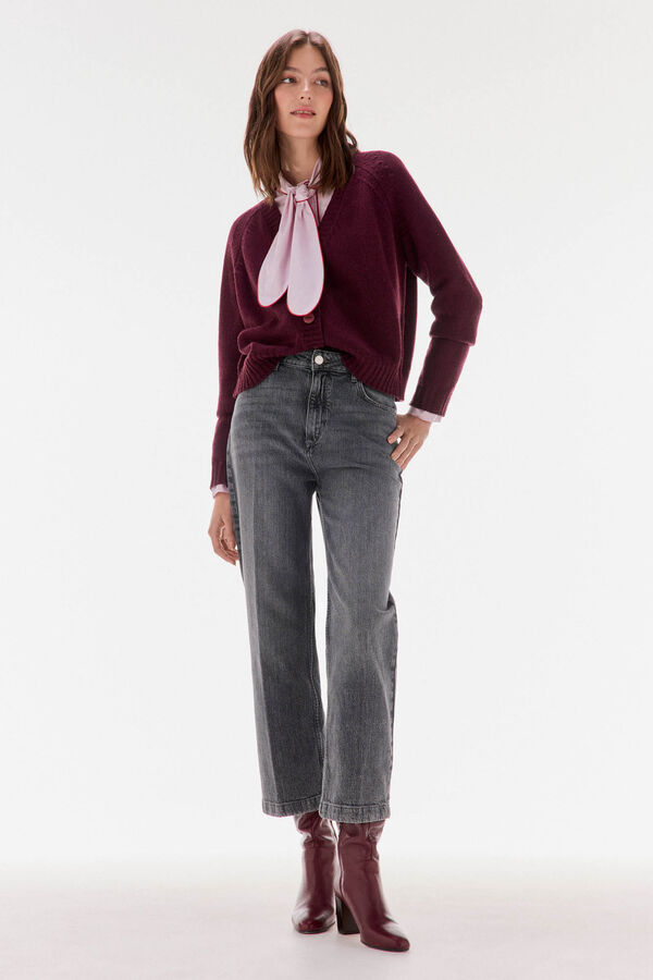 TFP by Tamara Falcó V buttons jacket Burgundy