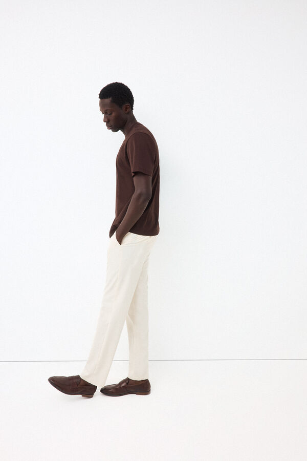 Pedro del Hierro Basic T-shirt Brown
