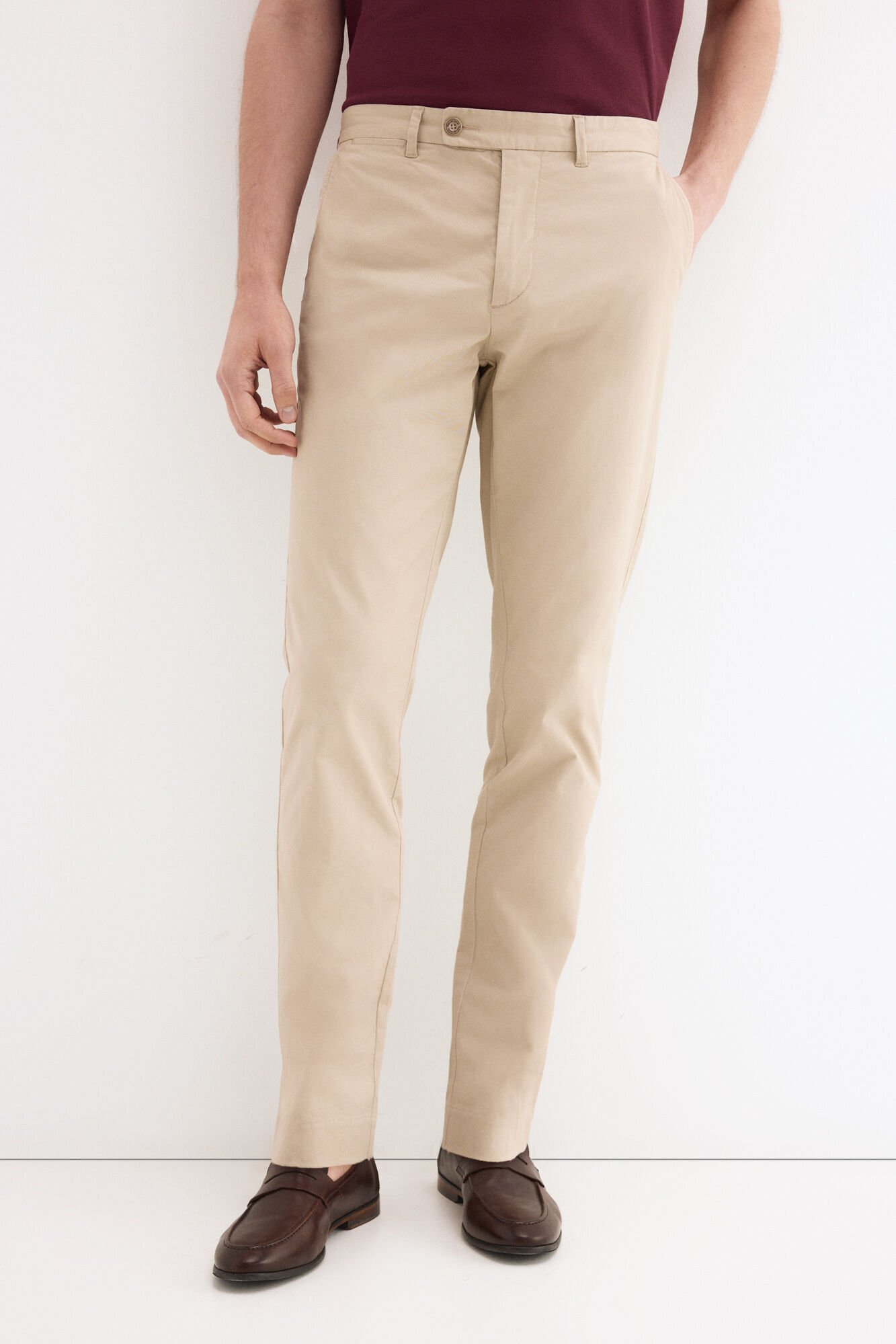 Pedro del Hierro Cal&ccedil;as chino de estrutura slim fit