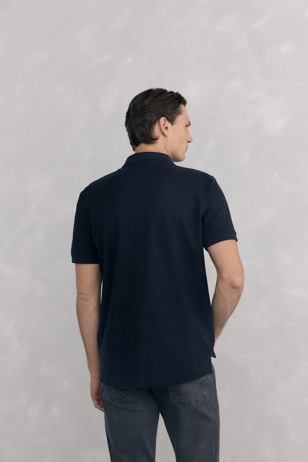 Pedro del Hierro Basic piqué polo shirt Black