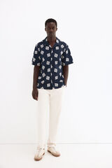 Pedro del Hierro Printed short sleeve shirt Blue