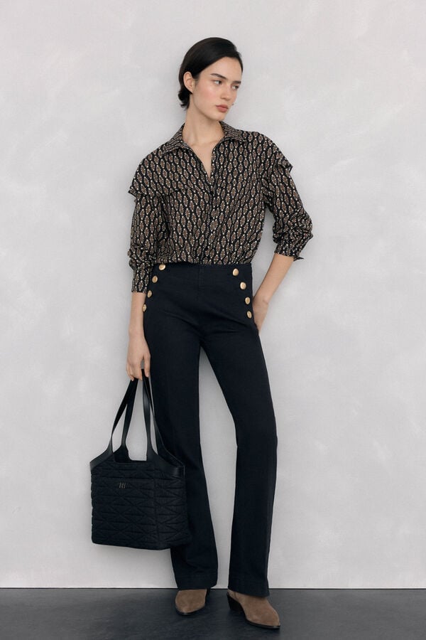 Pedro del Hierro Calça jeans larga Preto