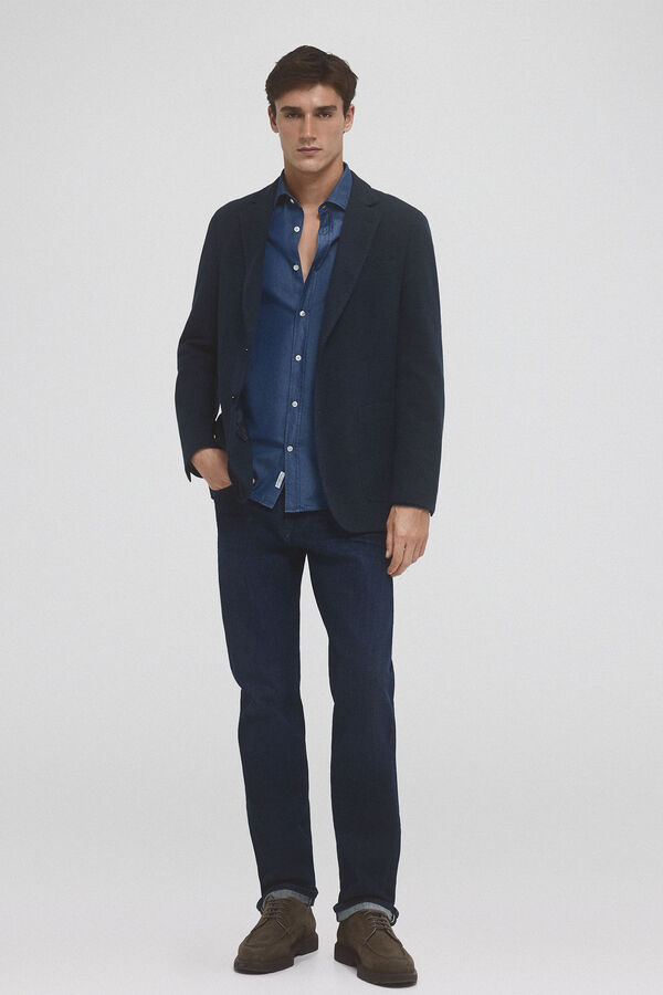 Pedro del Hierro Americana de punto con desmontable Azul