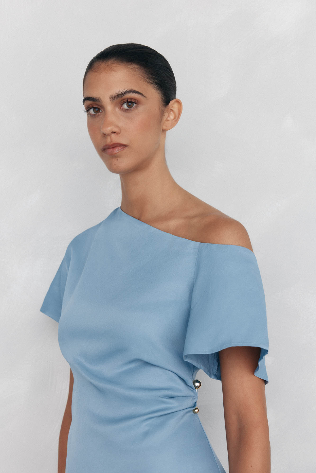 Pedro del Hierro Asymmetrical appliqu&eacute; midi dress