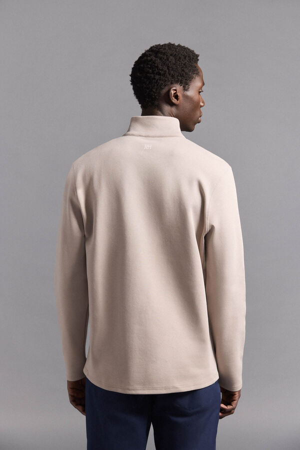 Pedro del Hierro Golf zip-up zip fastening Brown