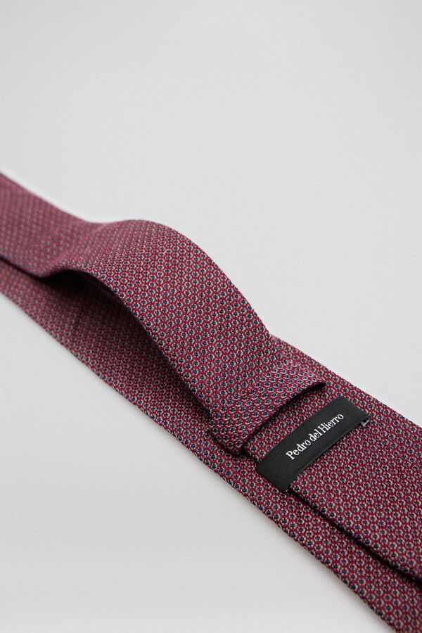 Pedro del Hierro Natural silk tie Burgundy