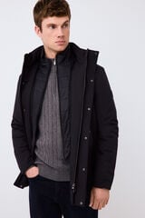 Pedro del Hierro Long technical parka Black
