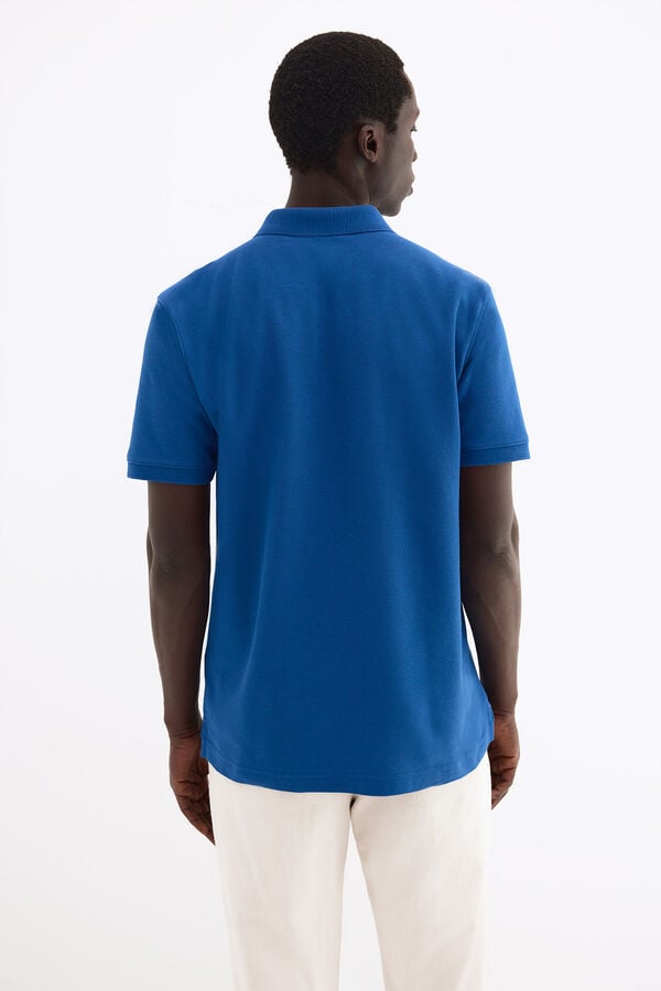 Pedro del Hierro Basic piqu&eacute; polo shirt Blue