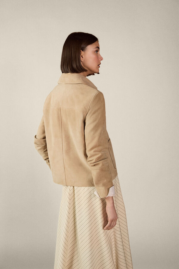 TFP by Tamara Falc&oacute; Leather jacket Beige