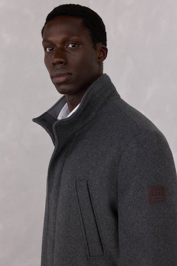 Pedro del Hierro Wool jacket with pockets Grey