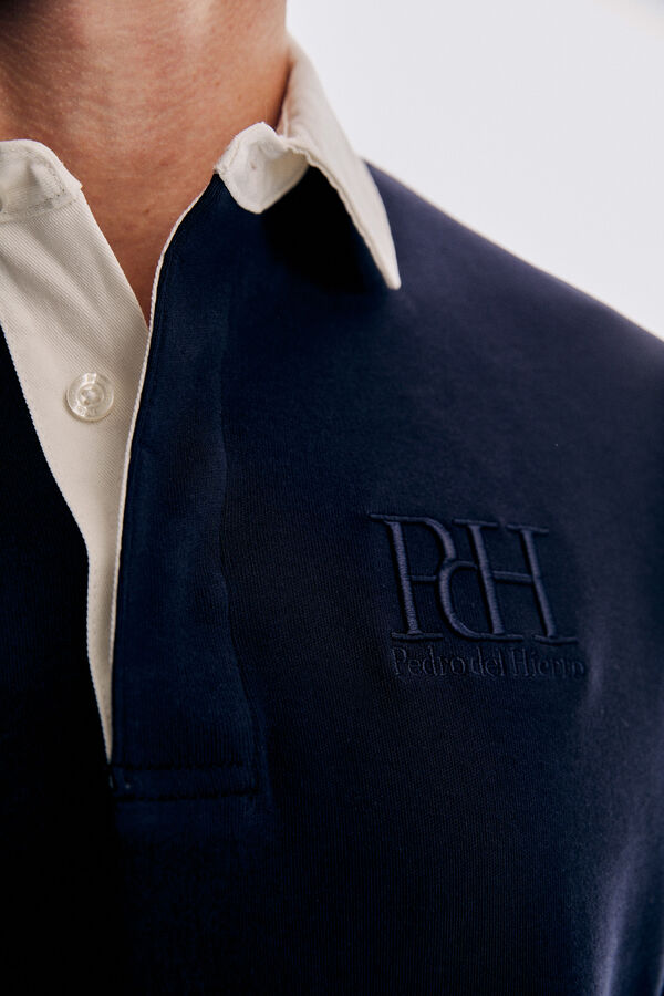 Pedro del Hierro Plain rugby shirt Blue