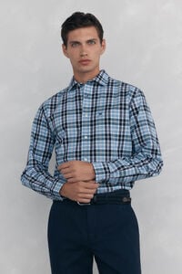 Pedro del Hierro Camisa cuadros tejido flamé
