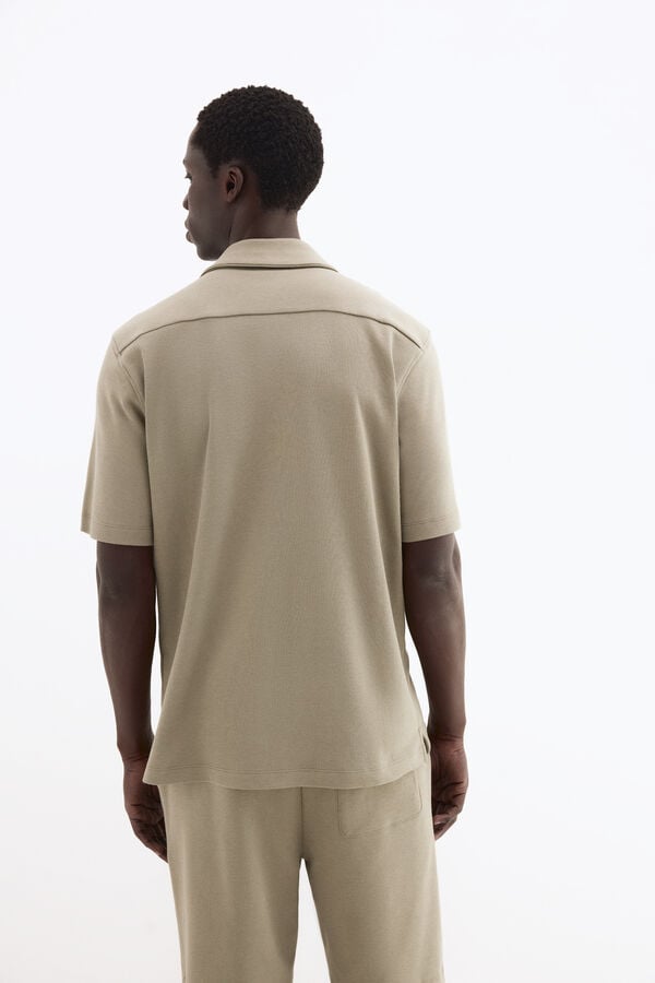 Pedro del Hierro Spanish cotton short sleeve pyjama shirt Green