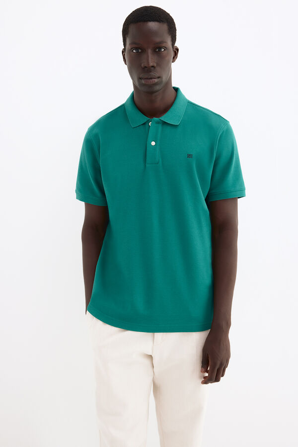 Pedro del Hierro Basic piqu&eacute; polo shirt Green