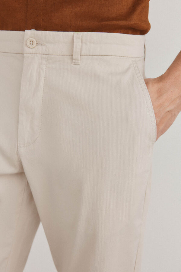 Pedro del Hierro Calças calças chino de regular fit Ecru