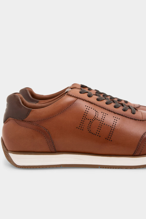 Pedro del Hierro Iconic rubber-soled sneaker Brown