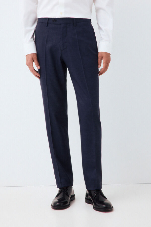 Pedro del Hierro Cal&ccedil;a de fato coordenado tailored em estrutura azul Azul