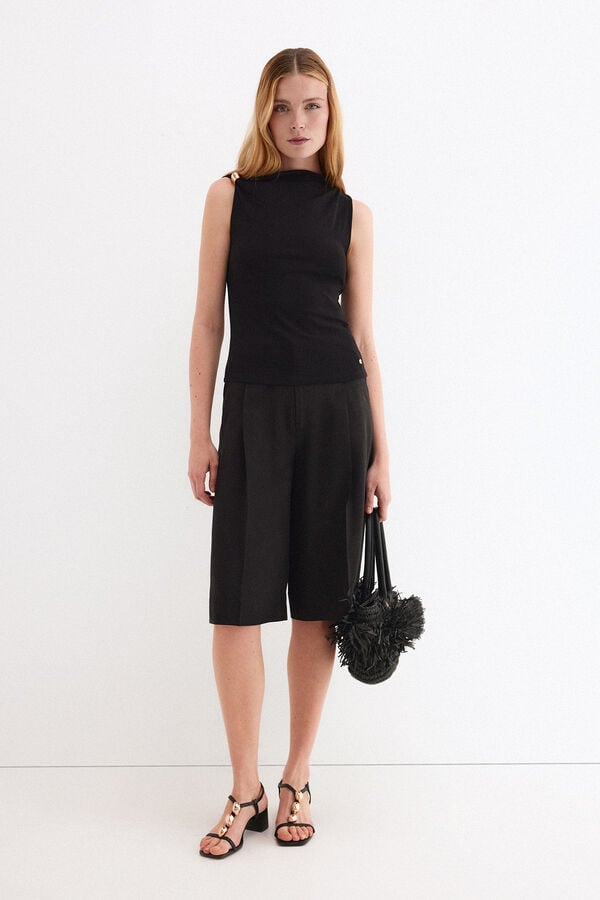 Pedro del Hierro Sleeveless T-shirt Black