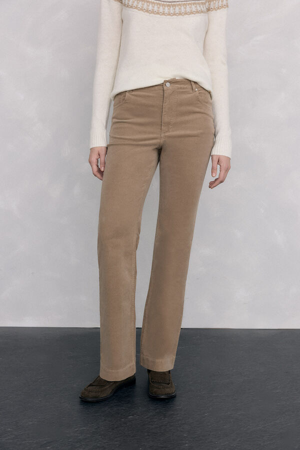 Pedro del Hierro Pantalones pana stove pipe basic Verde