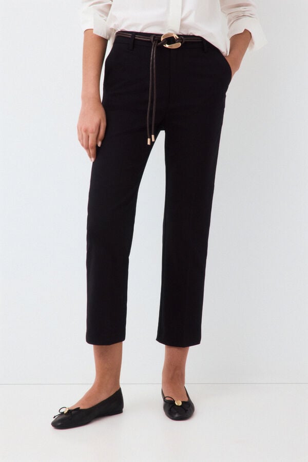 Pedro del Hierro Classic straight trousers Black