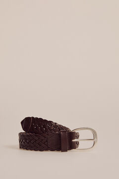Pedro del Hierro Woven leather belt Brown