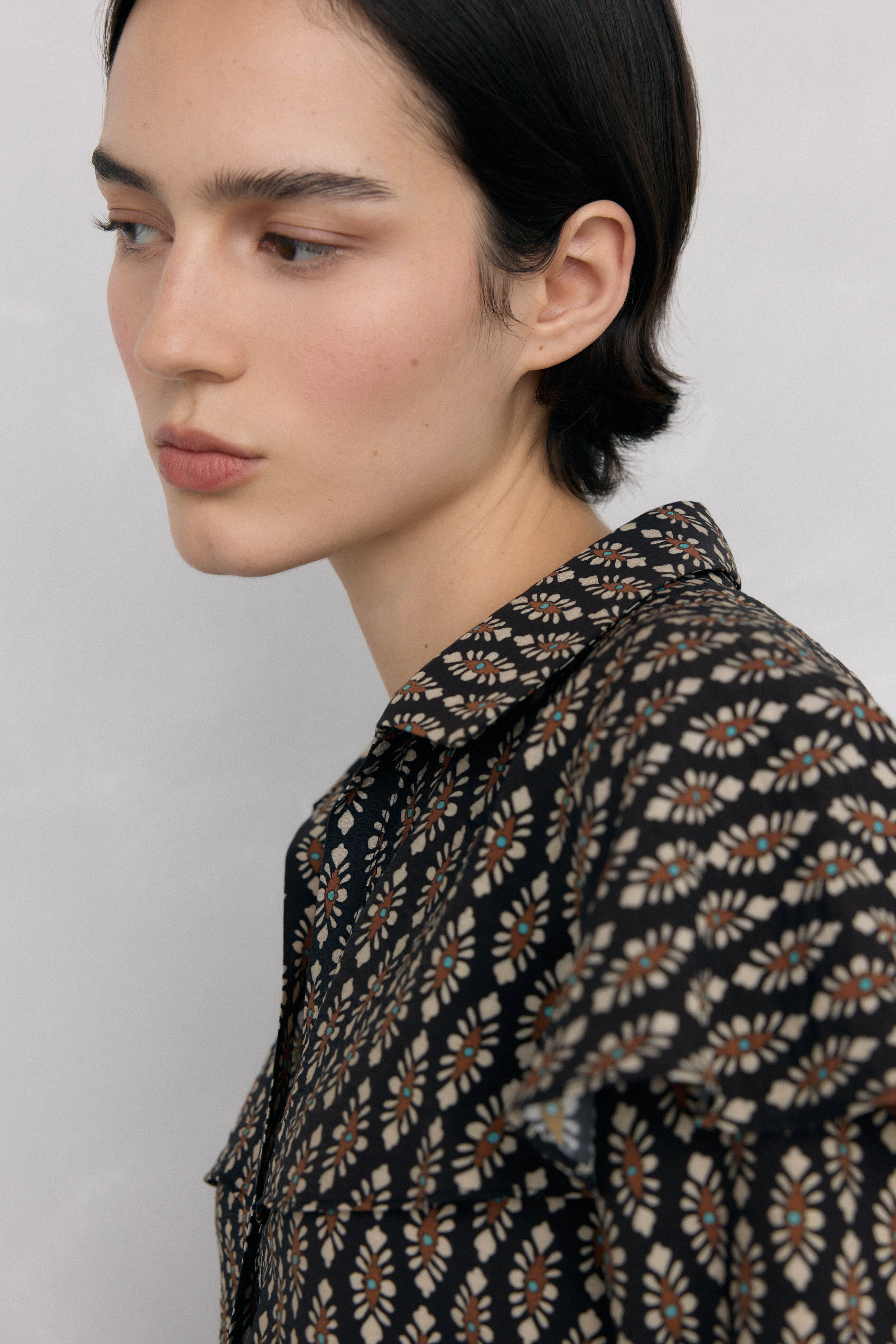 Pedro del Hierro Cape print blouse