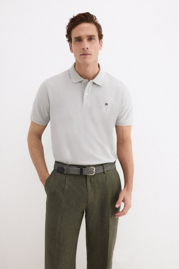Pedro del Hierro Polo b&aacute;sico piqu&eacute; Gris