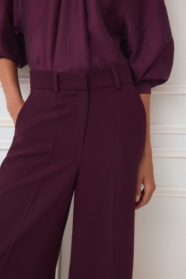 TFP by Tamara Falc&oacute; Straight trousers Burgundy