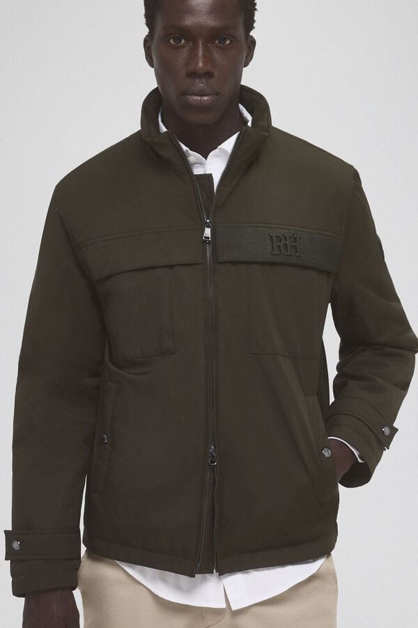 Pedro del Hierro Jacket with detachable hood Green
