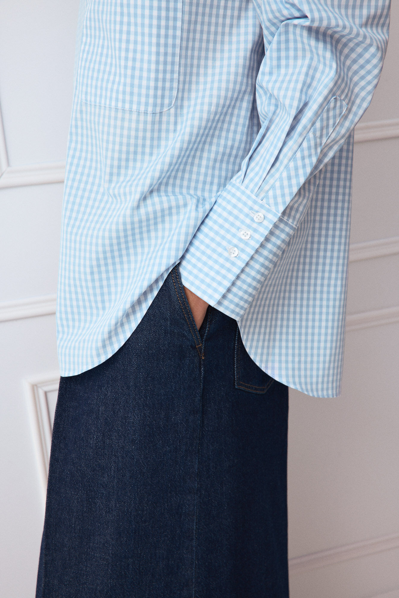 TFP by Tamara Falc&oacute; Gingham print shirt