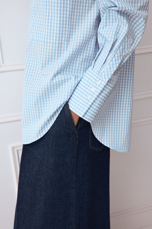 TFP by Tamara Falc&oacute; Gingham print shirt Blue