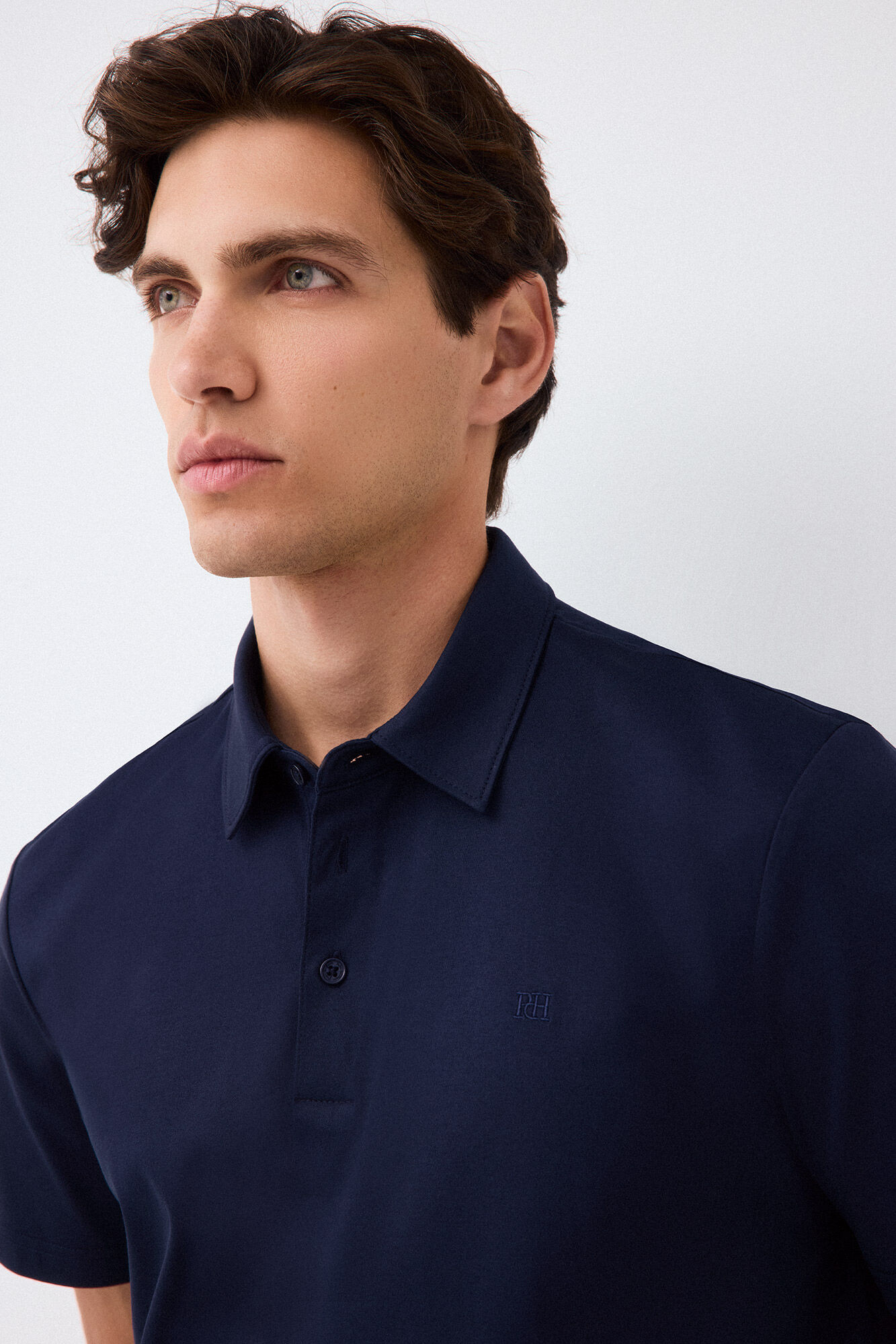 Pedro del Hierro Plain mercerized polo shirt