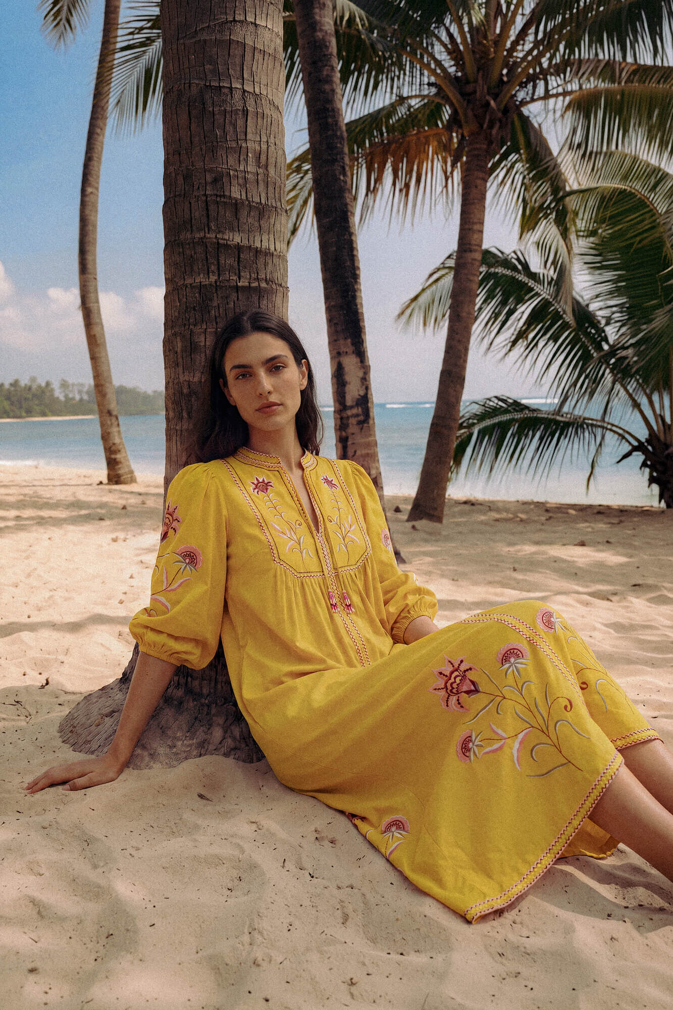 Pedro del Hierro Vestido t&uacute;nica bordado